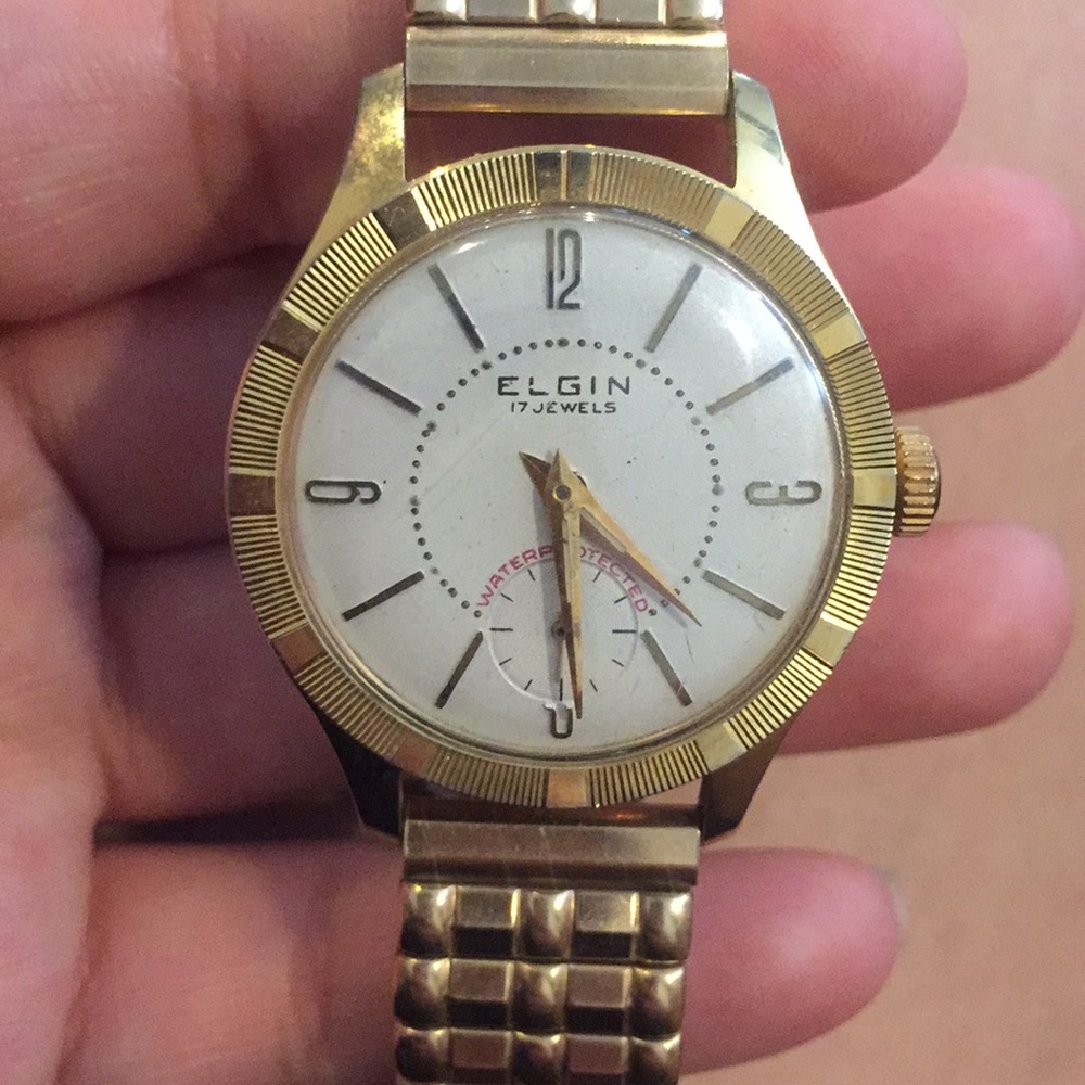 Vintage Men’s Elgin Jewelers Lenox gold watch